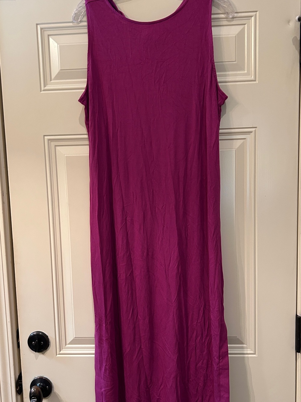 LOFT Sleeveless Fuchsia Maxi Tank Dress